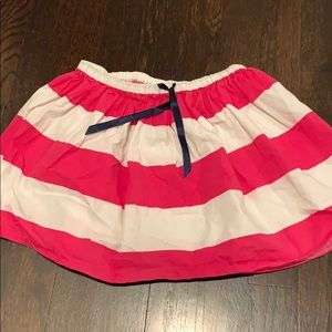Girls pink white stripe skirt Carolina Zapf NY